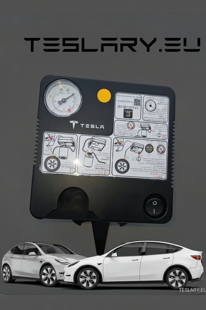 Tyre Puncture Repair Kit with Compressor and Storage Bag - TESLARY Tesla Shop Accessories Europe Nederlands Ireland Deutschland Espana Alicante France Italia