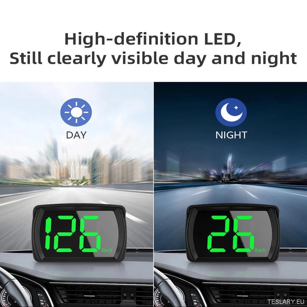 Universal GPS Speedometer with HD Display for All Vehicles - TESLARY Tesla Shop Accessories Europe Nederlands Ireland Deutschland Espana Alicante France Italia